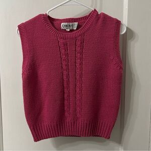 Vintage Women's Pink Sweater Vest